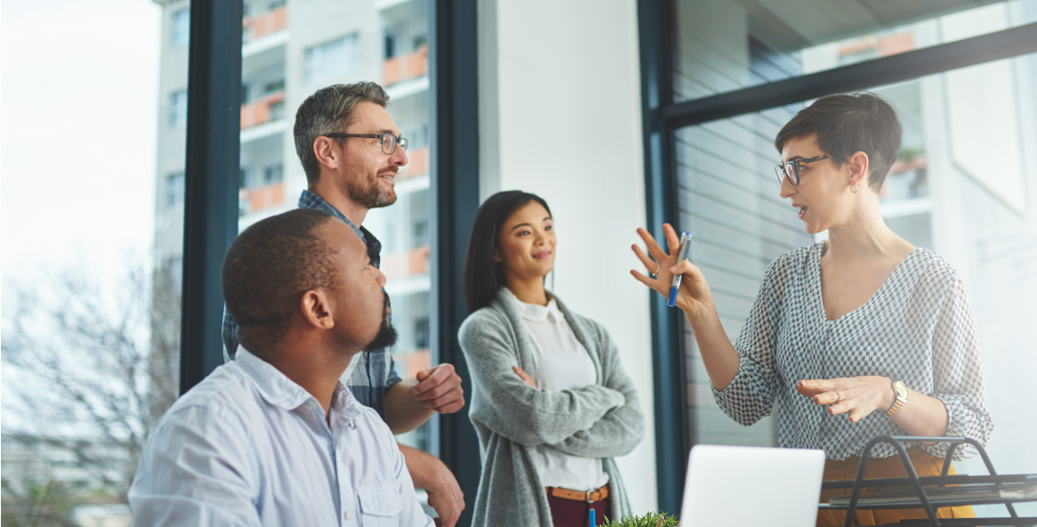 Photo of a group of National Bank employees looking to make a positive impact in people’s lives