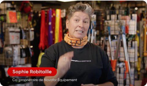 Photo of a Sophie Robitaille, co-founder of Novafor Equipment 
