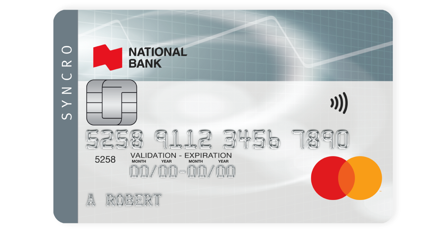 Illustration of a Syncro Mastercard credit card