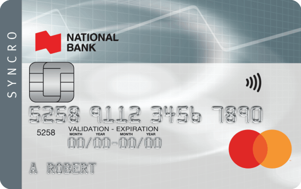 Illustration of a Syncro Mastercard credit card