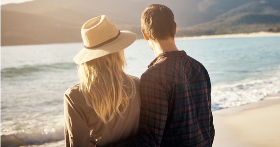 Couple looking at the sea