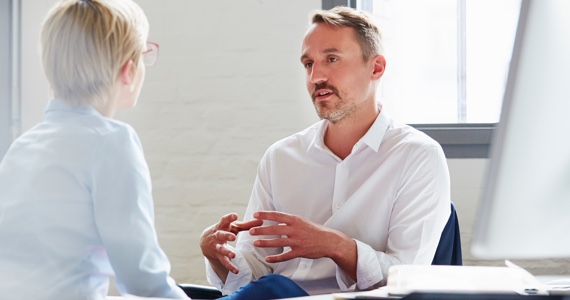 Woman getting advice from a financial planner