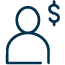 Man and dollar sign icon