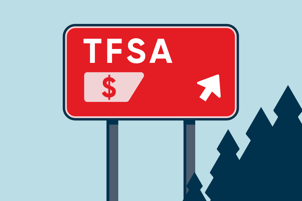 Drawing of a roadsign that reads TFSA