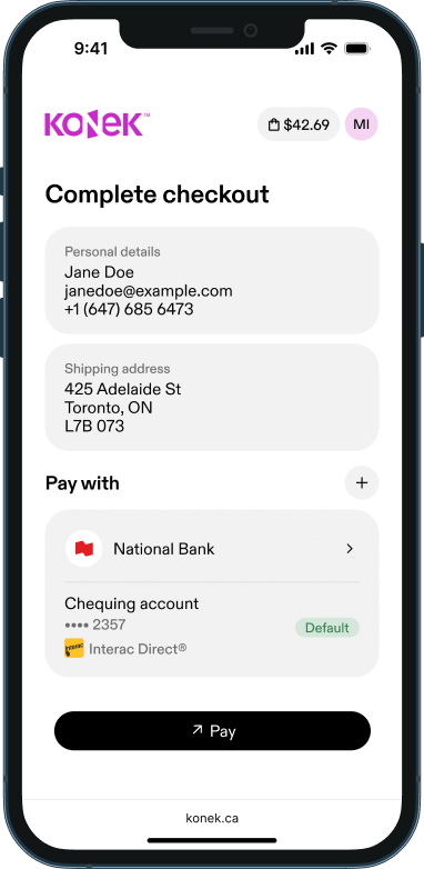 Photo of a mobile phone screen displaying the fourth step to use KONEK 